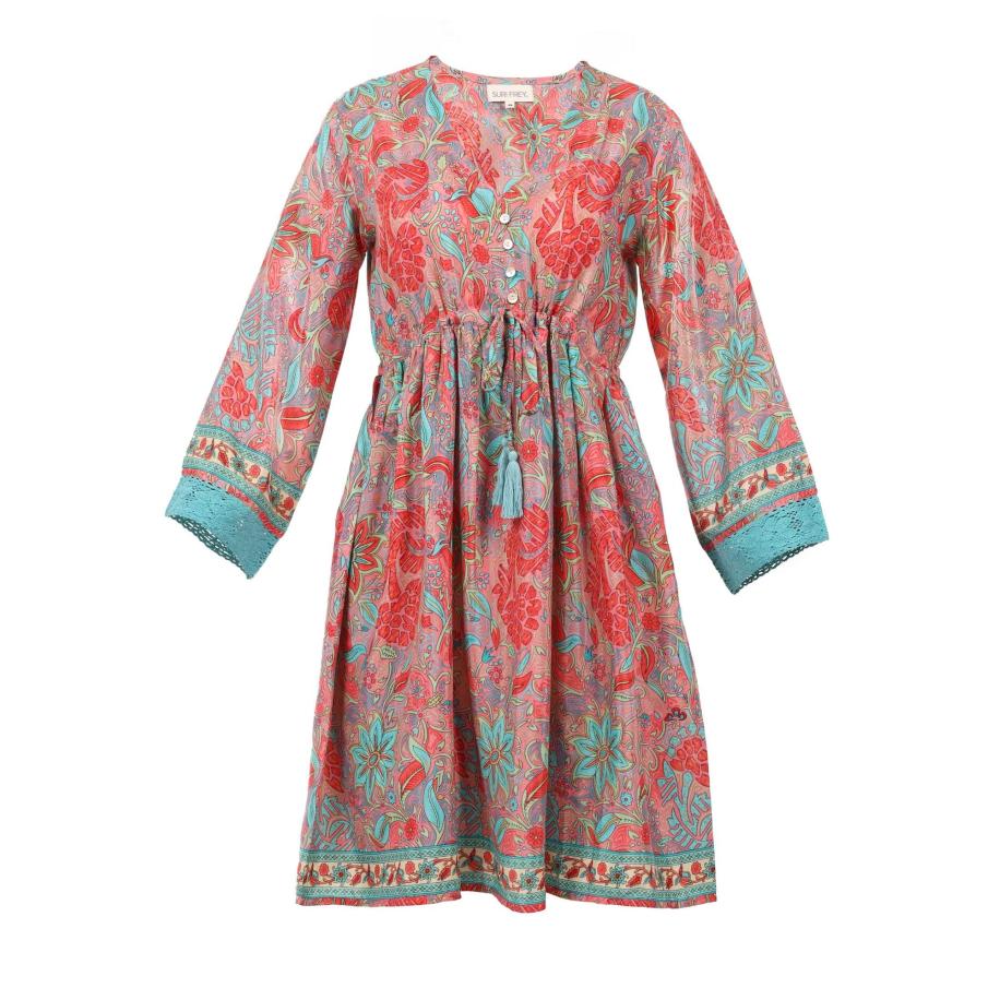 Suri Frey Suri Frey Zomerjurk Freyday aqua / lichtgroen / pink / rood -