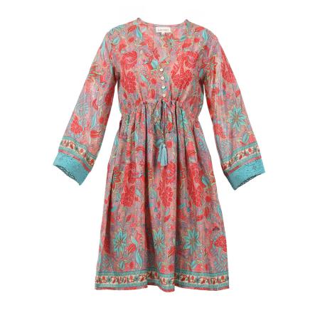 Suri Frey Suri Frey Zomerjurk Freyday aqua / lichtgroen / pink / rood