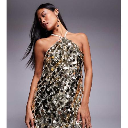 Jaded Rose Petite Mini-jurk met pailletten in goud