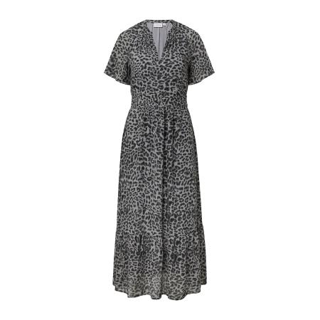 Comma COMMA Jurk grijs / zwart