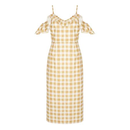 Aligne Aligne Zomerjurk Curdah geel / goudgeel / wit