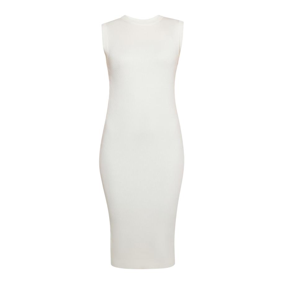 NAEMI NAEMI Gebreide jurk wolwit -