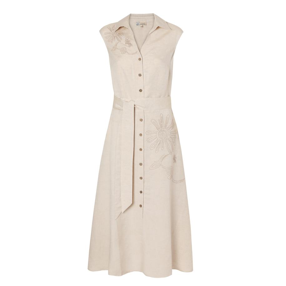 TATUUM Jurk RONNA 1 beige / beige gemêleerd Bruin