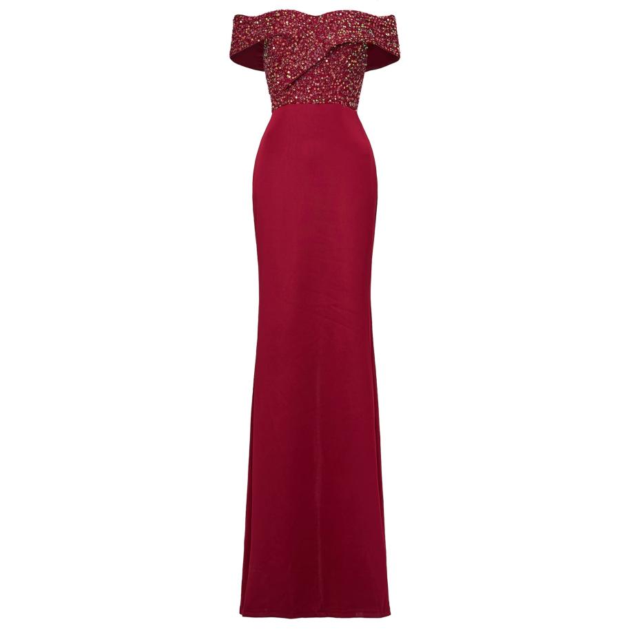 Moda Minx Moda Minx Avondjurk Juliana rood -