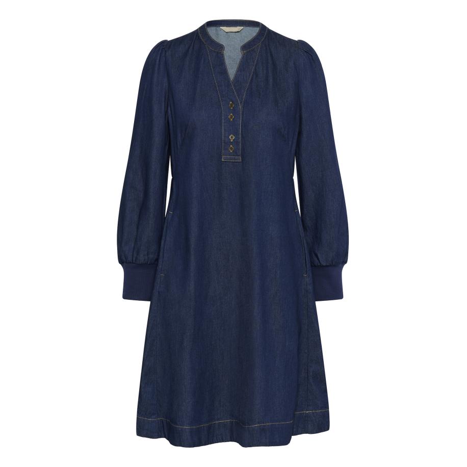 Culture CULTURE Blousejurk blauw denim -