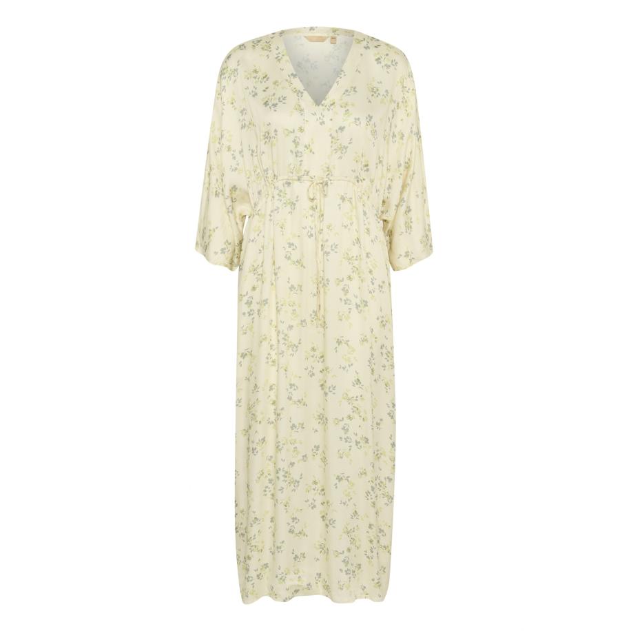 Culture CULTURE Jurk Billie pasteelgeel / grijs / groen -