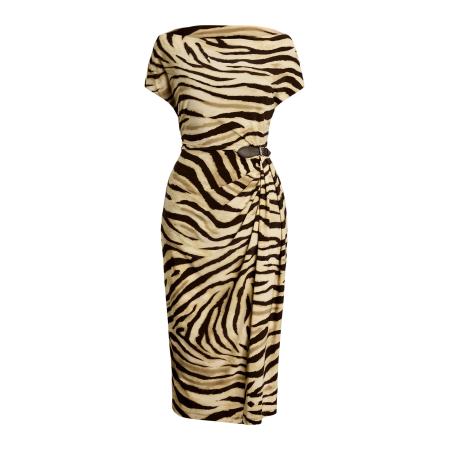 Lauren Ralph Lauren Lauren Ralph Lauren Jurk crème / cappuccino / donkerbruin