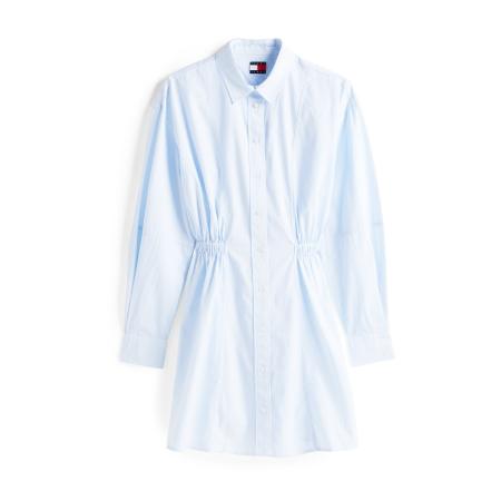 Tommy Jeans Tommy Jeans Blousejurk lichtblauw / wit