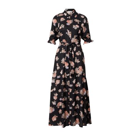 Kaffe Kaffe Blousejurk Velana blauw / lichtbruin / oranje / zwart