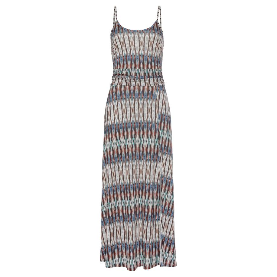 VIVANCE VIVANCE Jurk turquoise / duifblauw / bruin / grijs -