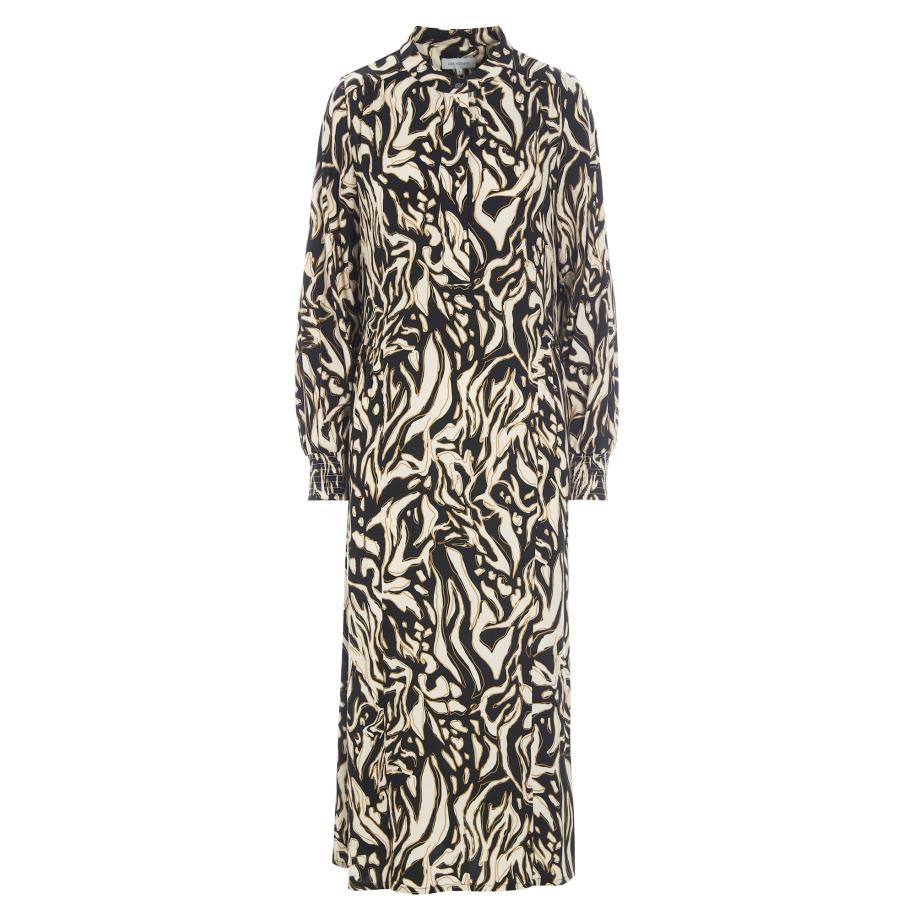 Dea Kudibal Dea Kudibal Jurk Marladea crème / geel / zwart -