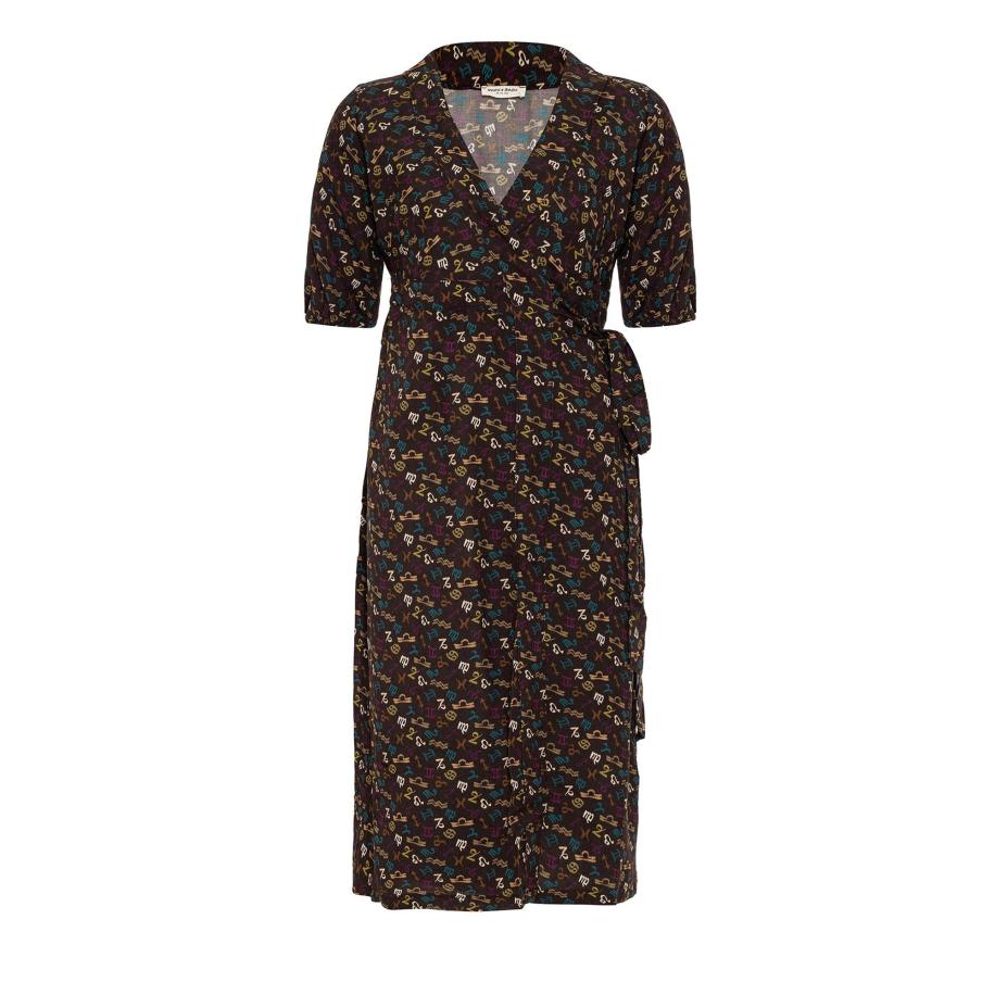 Anou Anou Anou Anou Jurk bruin / gemengde kleuren -