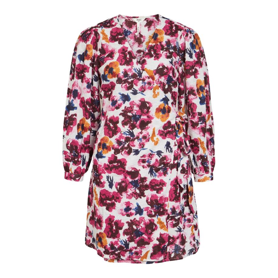 Object OBJECT Jurk Annie donkerblauw / oranje / pink / fuchsia / offwhite -