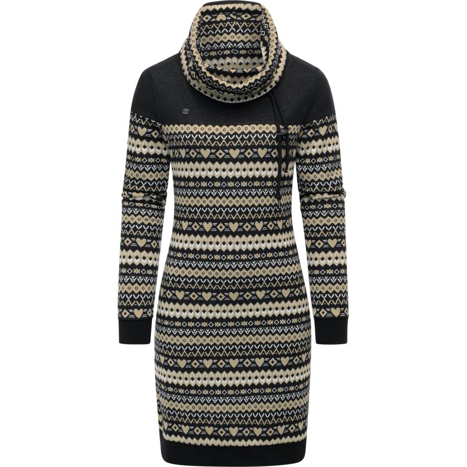 Ragwear Ragwear Jurk Chlloe beige / zwart / wit -