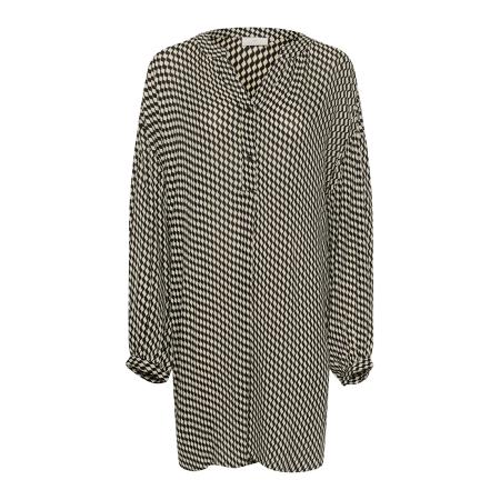 Kaffe Kaffe Blousejurk Karina beige / zwart