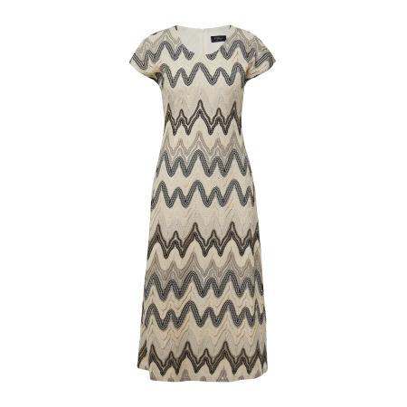 s.Oliver BLACK LABEL Gebreide jurk beige / donkerbeige / zwart