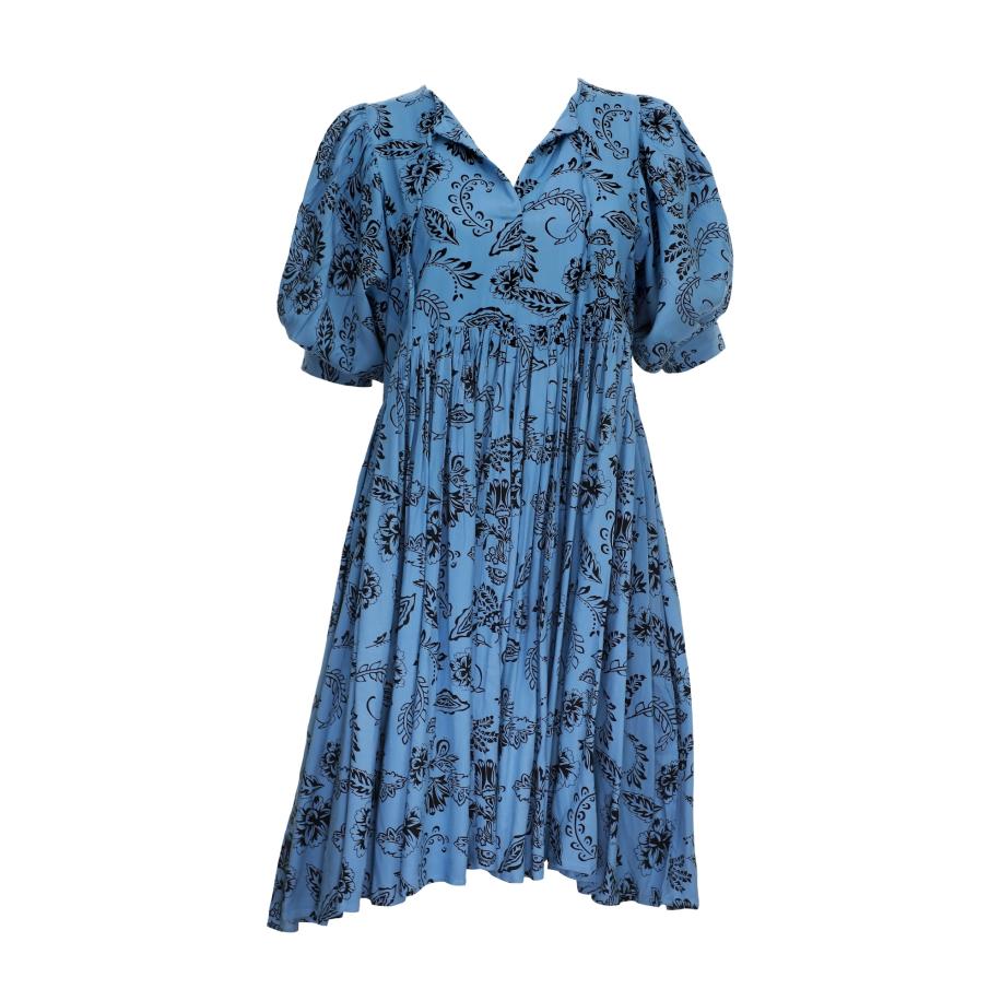 Vivid VIVID Jurk blauw denim / zwart -