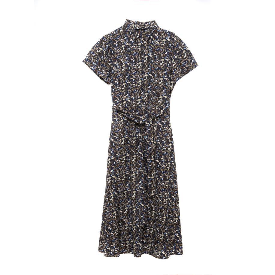 Big Star BIG STAR Jurk Nahai blauw / marine / geel / zwart -