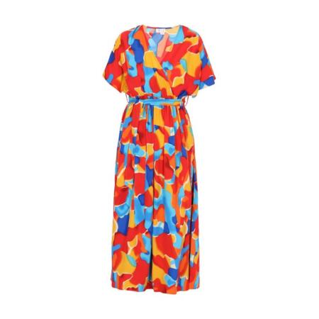 ebeeza ebeeza Jurk navy / lichtblauw / cranberry