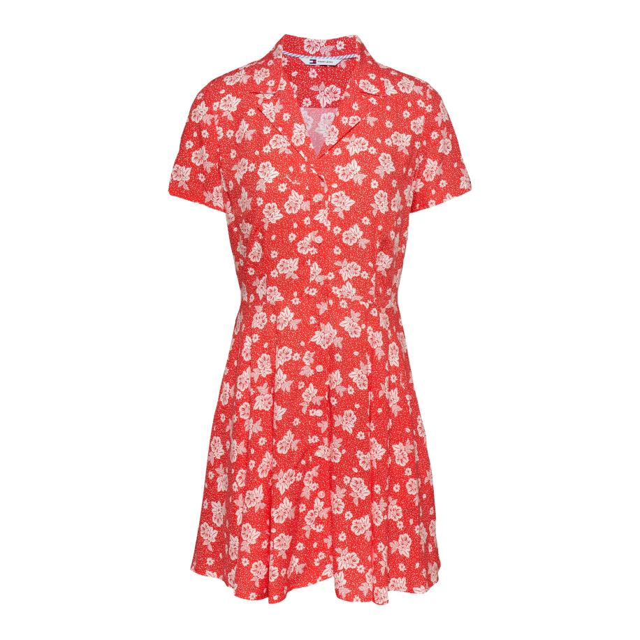 Tommy Jeans Tommy Jeans Blousejurk HAWAII rood / wit -