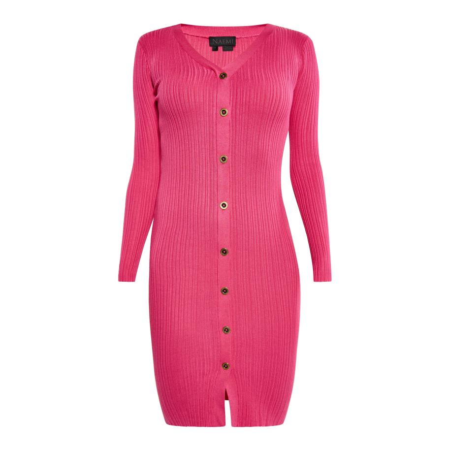 NAEMI NAEMI Gebreide jurk pink -