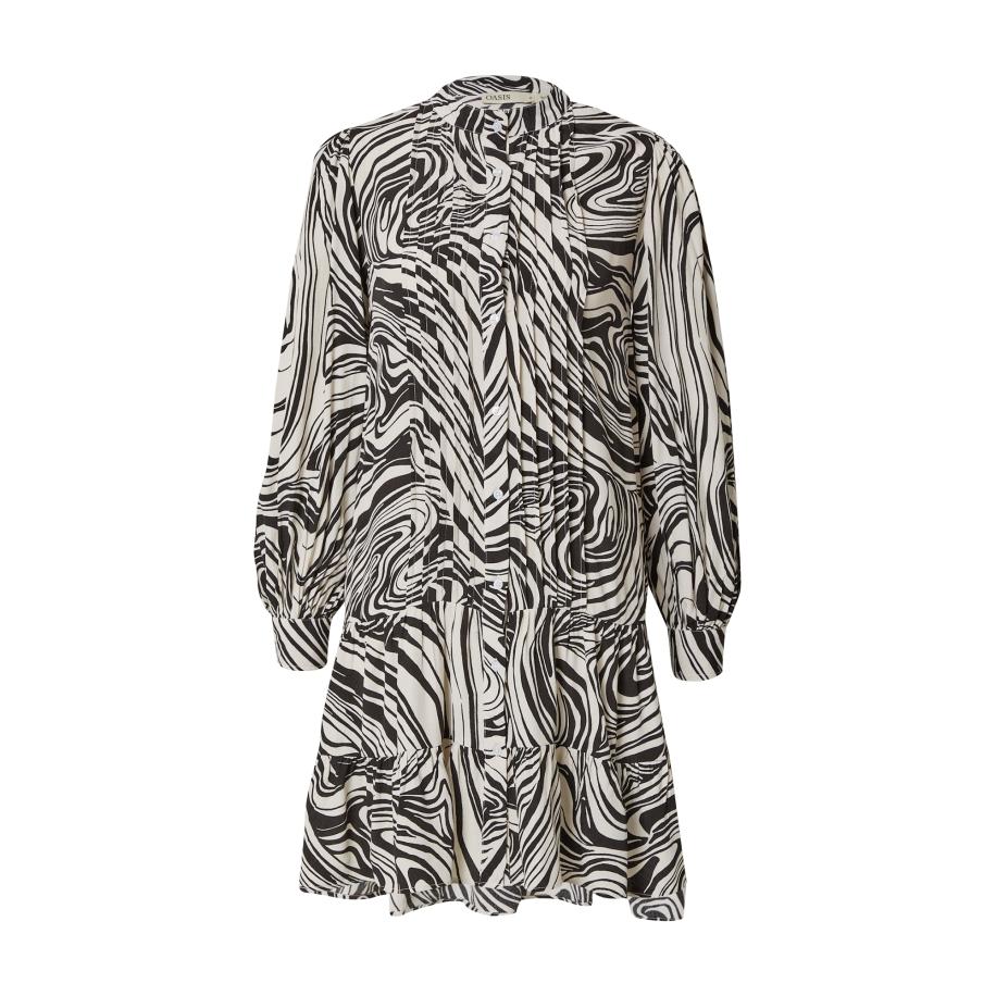 Oasis Oasis Blousejurk beige / zwart -