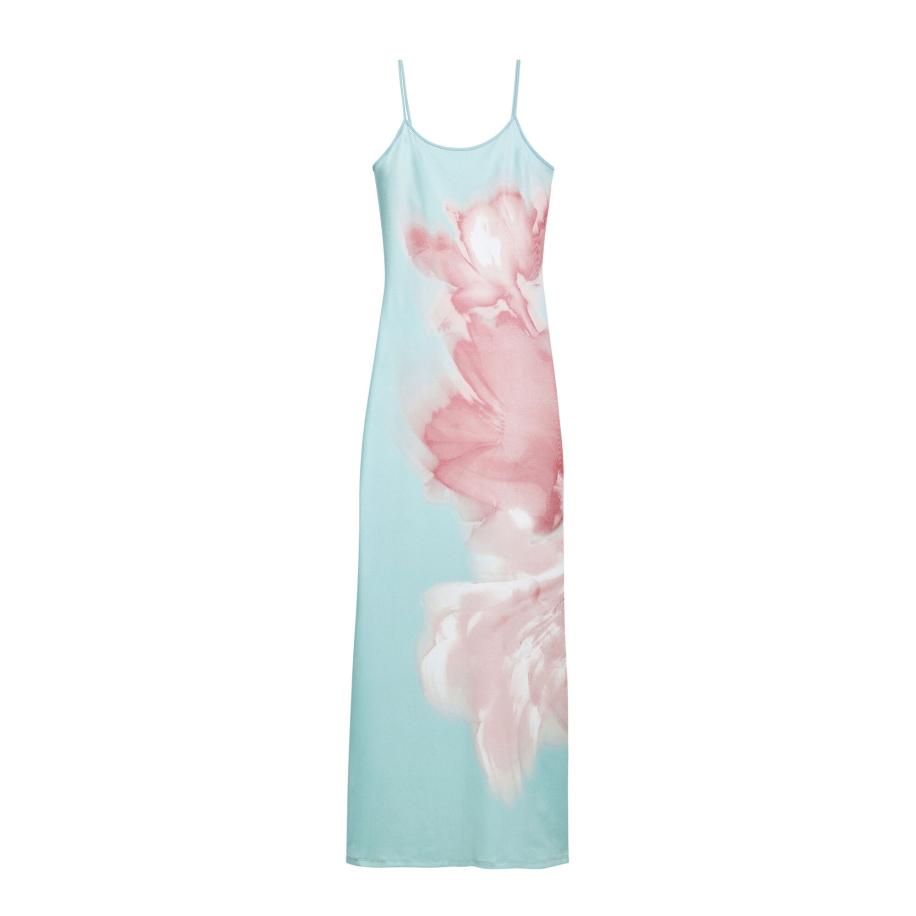 Desigual Desigual Jurk lichtblauw / oudroze / lichtroze / offwhite -
