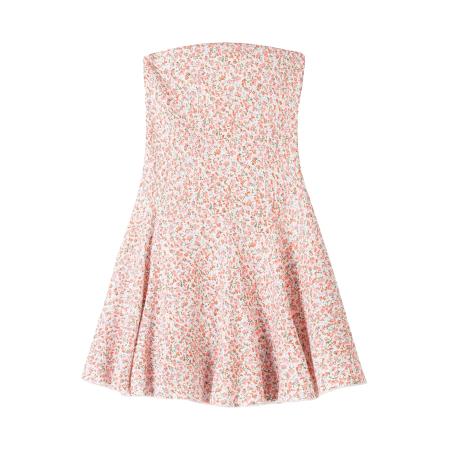 Bershka Zomerjurk olijfgroen / sering / pink / wit