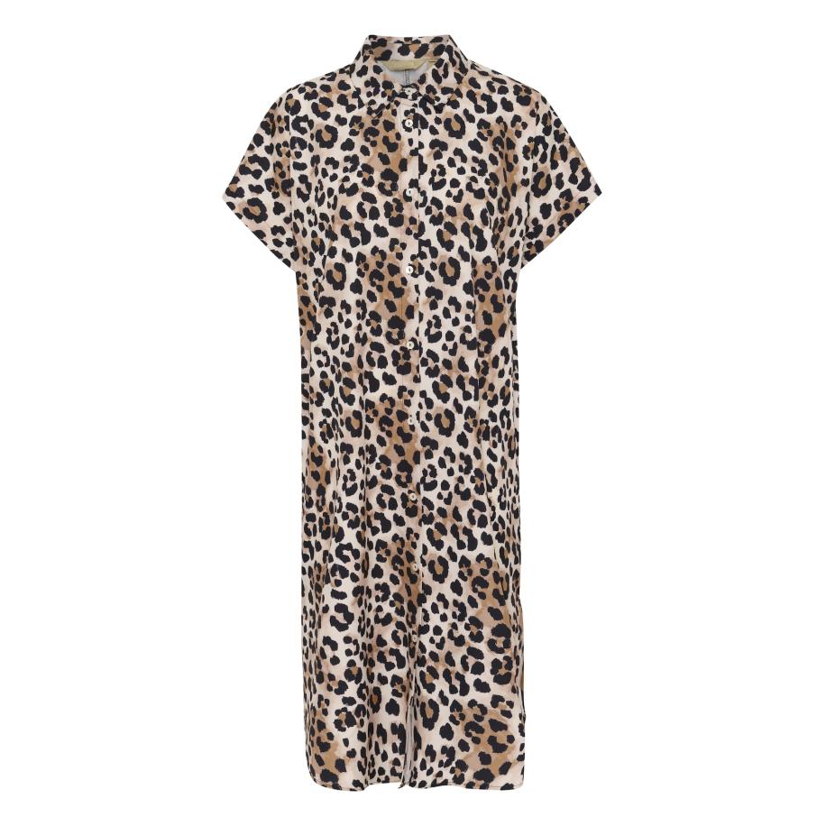 Culture CULTURE Blousejurk beige / karamel / zwart -