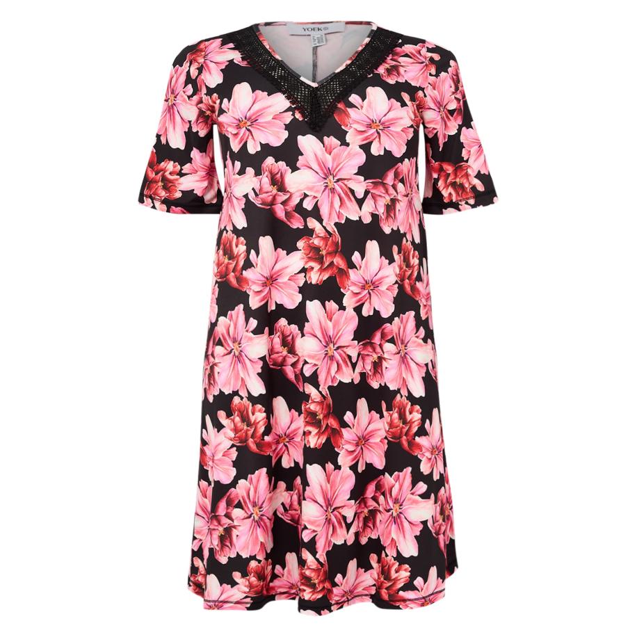 Yoek YOEK Jurk pink / lichtroze / zwart -