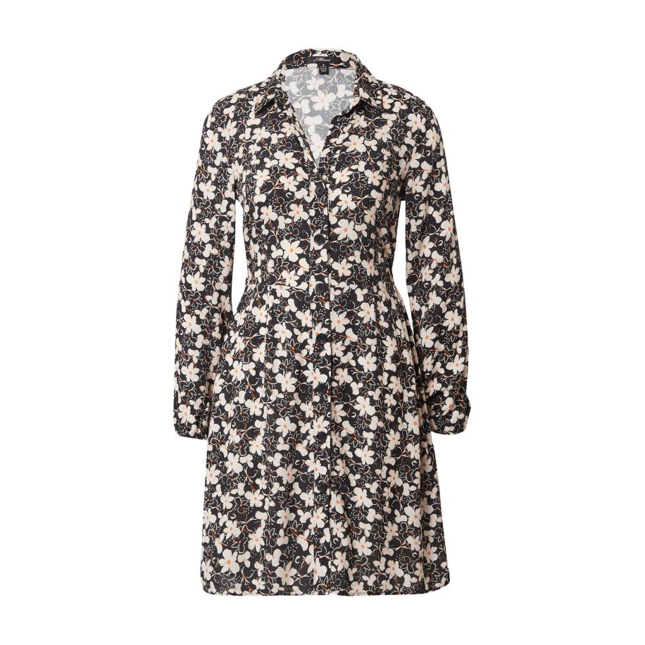 Mavi Mavi Blousejurk mosterd / zwart / wit -