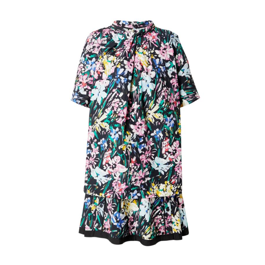 3.1 phillip lim 3.1 Phillip Lim Jurk FLWRWRKS turquoise / lichtblauw / rosa / zwart -