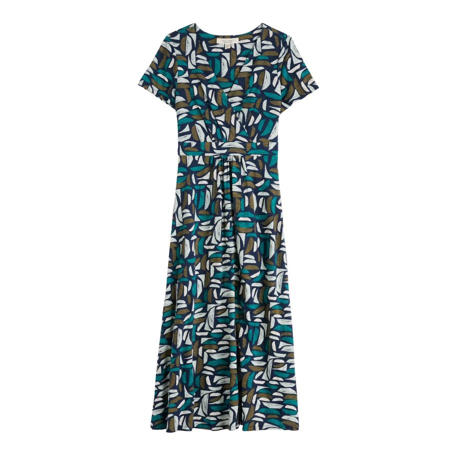 Seasalt Cornwall Seasalt Cornwall Jurk Chapelle turquoise / nachtblauw / olijfgroen / wit -