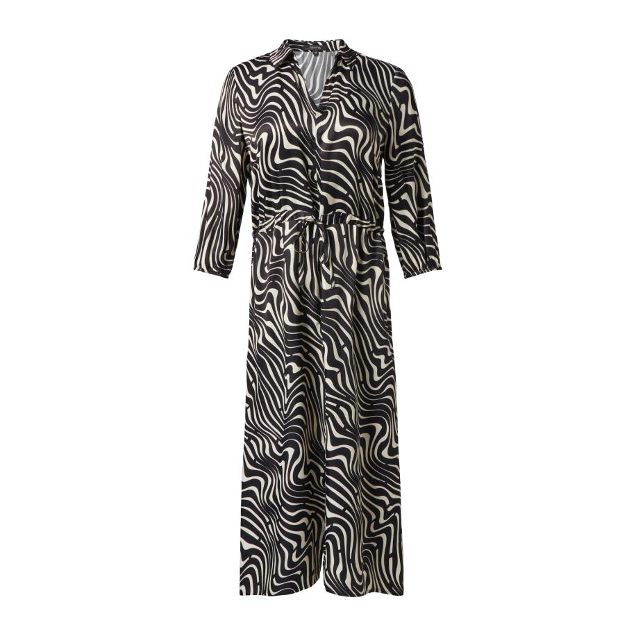 Comma COMMA Blousejurk greige / zwart -