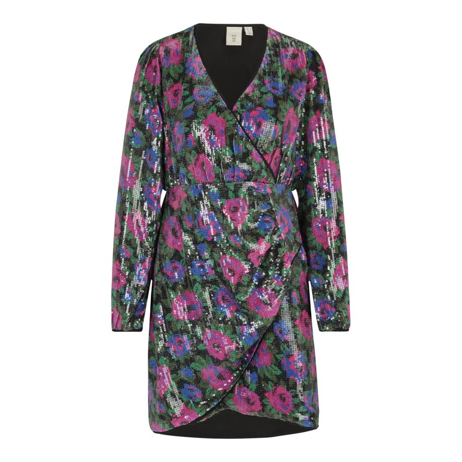 YAS YAS Petite Jurk LIVO blauw / groen / pink / zwart -