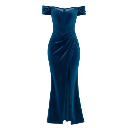 GODDIVA Avondjurk petrol