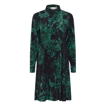 Kaffe Kaffe Jurk Isa donkergroen / zwart