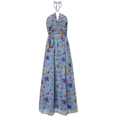 Influencer Influencer Zomerjurk hemelsblauw / groen / lila / oranje