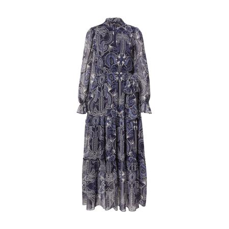 Oui OUI Jurk blauw / donkerblauw / wit