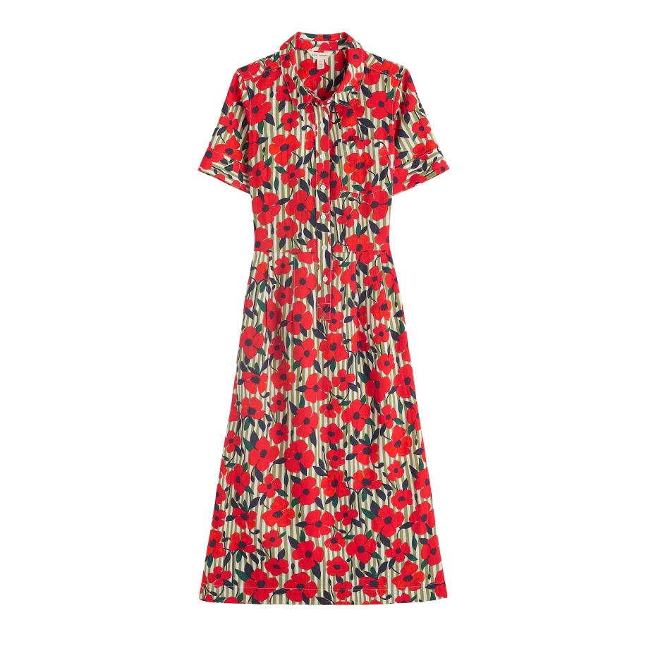 Seasalt Cornwall Seasalt Cornwall Blousejurk Birch Glade donkerblauw / groen / rood -