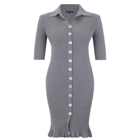 Giorgio di Mare Giorgio di Mare Gebreide jurk Francesca grijs gemêleerd