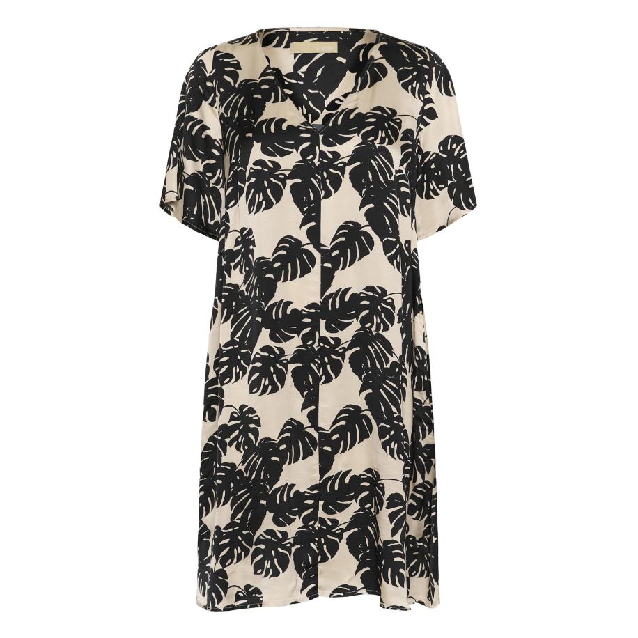 Culture CULTURE Jurk Miso Berna ecru / zwart -