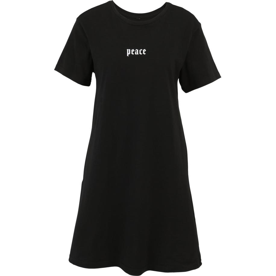 Miss Tee Jurk grijs / zwart / wit Zwart