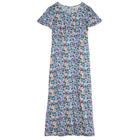 Seasalt Cornwall Seasalt Cornwall Zomerjurk Rosalind lichtblauw / groen / rosa / wit