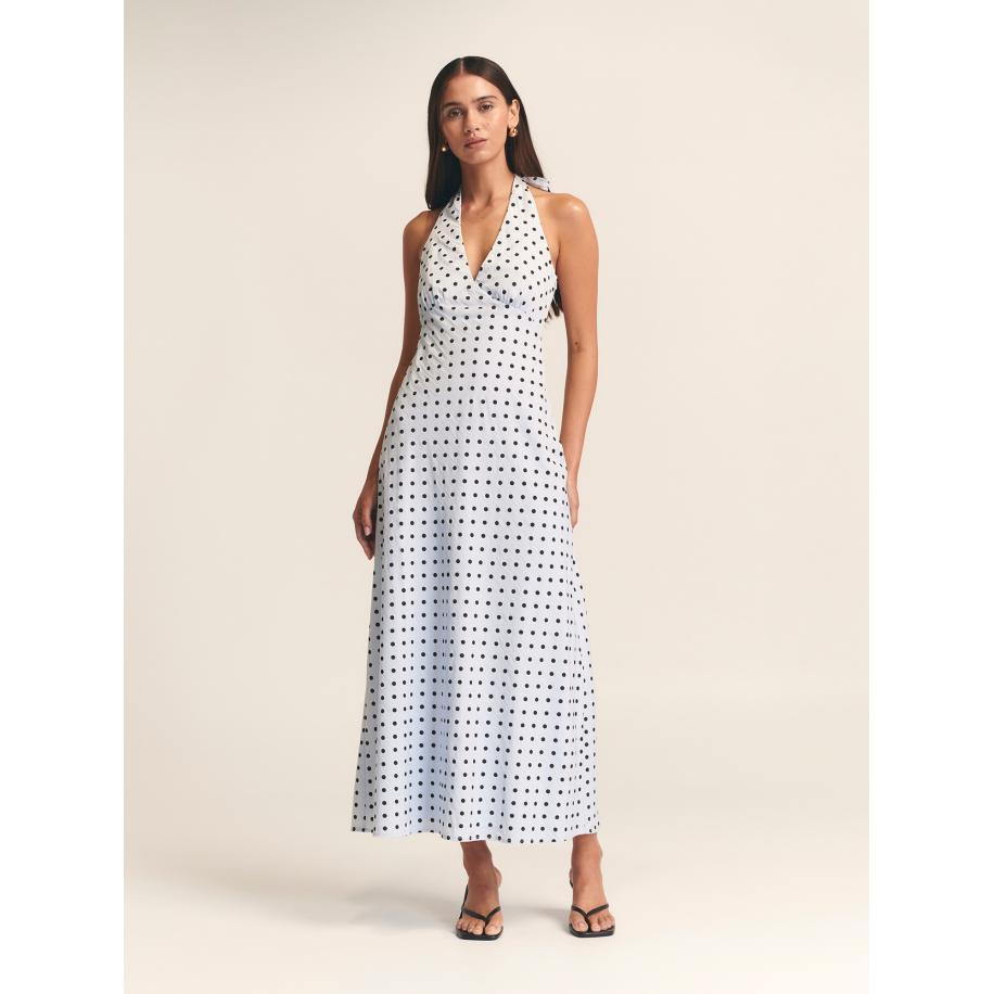 St MRLO Jurk Elena pastelblauw / zwart Blauw