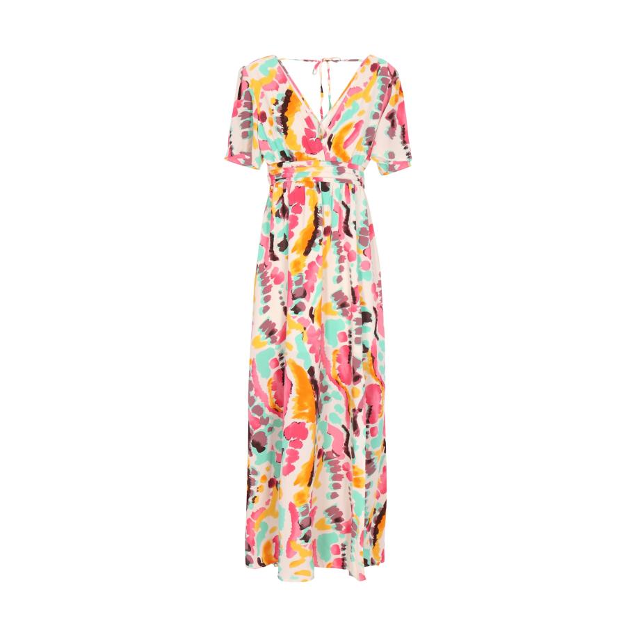 ebeeza ebeeza Zomerjurk Boho turquoise / oranje / pink / wolwit -