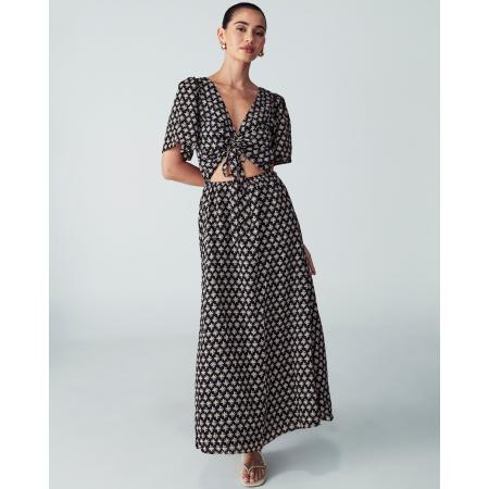 St MRLO Jurk Bobbie lichtbeige / zwart