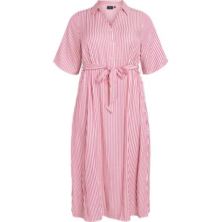 Zizzi Zizzi Blousejurk Canavas pink / wit