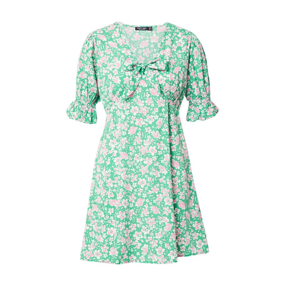 Nasty Gal Nasty Gal Jurk groen / rosa / wit -