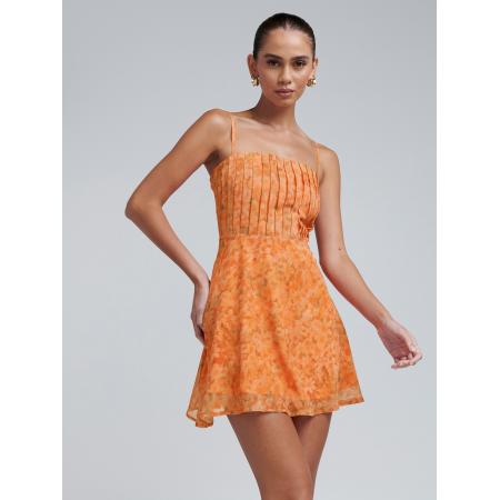 BWLDR BWLDR Jurk Alias donkergroen / oranje / perzik / donkeroranje